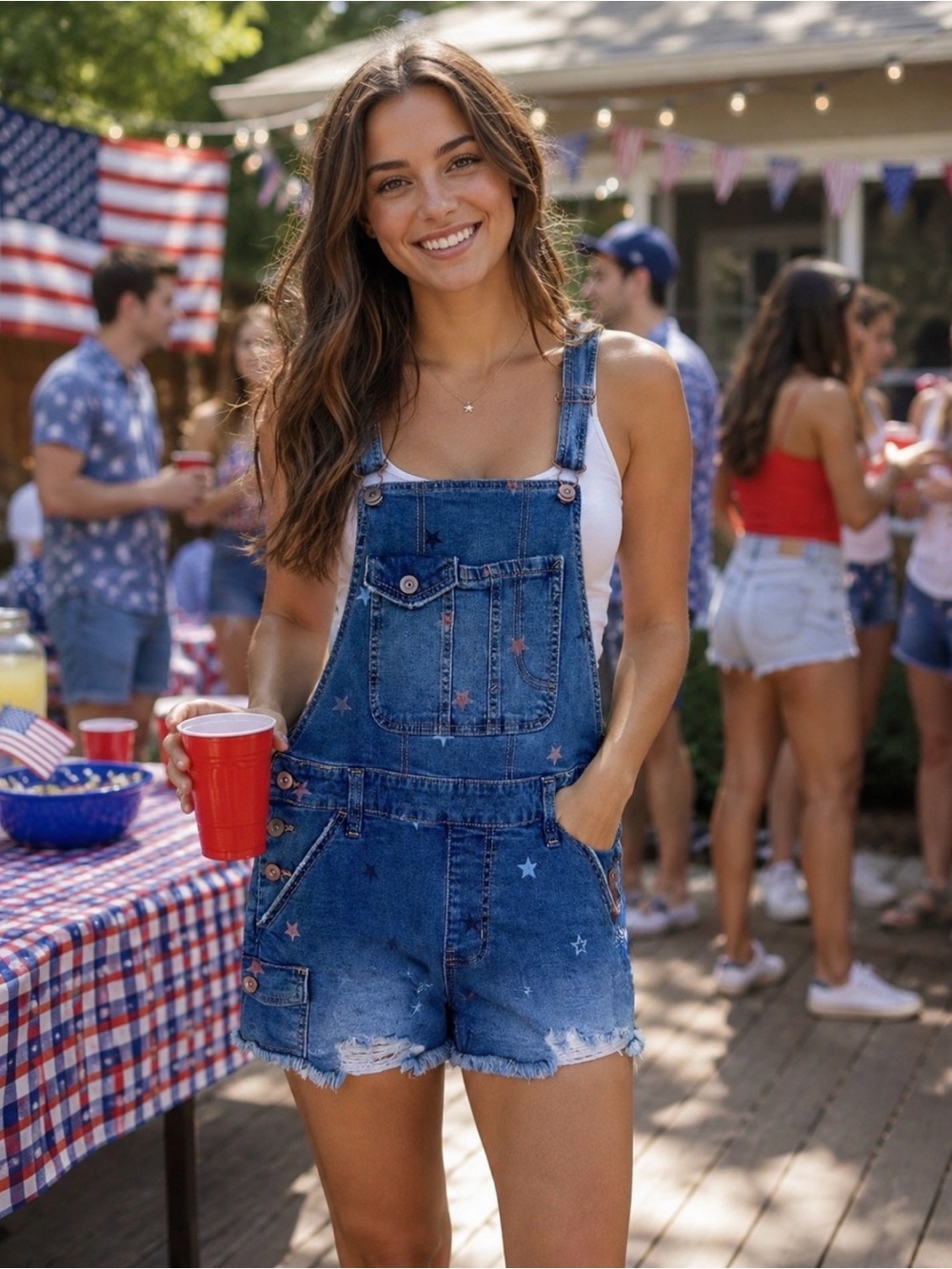 No Boundaries Distressed Raw Hem Overall Shorts Sz S 90s Vibe Faded Stars NWT